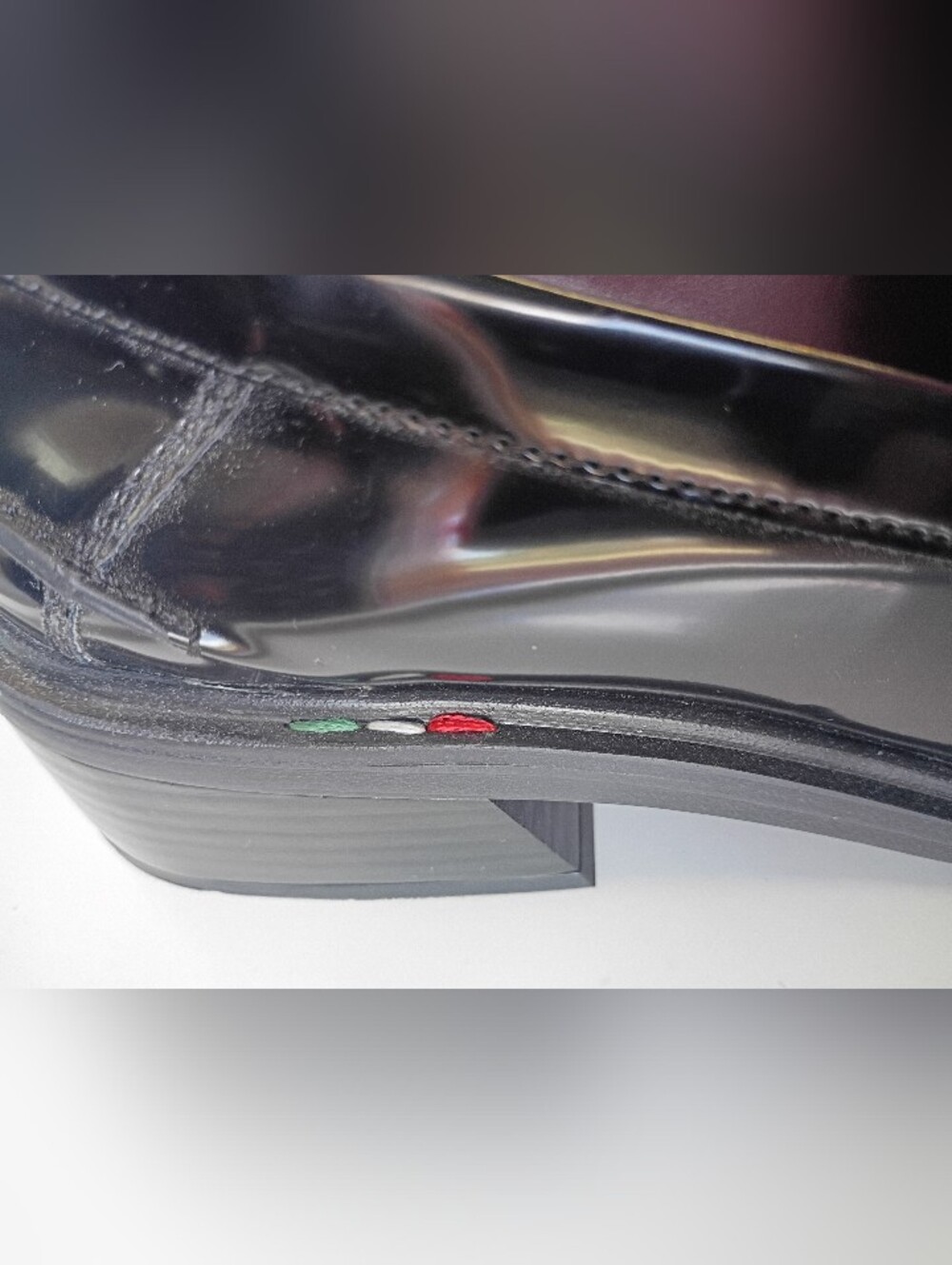 Franco Sarto Black Patent Leather Penny Loafers - Picture 7 of 11